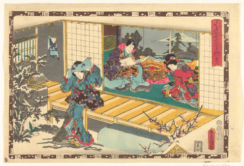 Hoofdstuk 46, Kunisada (I) , Utagawa, 1852 Canvas Print