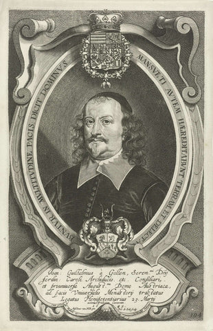 Portrait of Johannes Wilhelm von Gollen, Pieter de Jode (II), 1649 Canvas Print