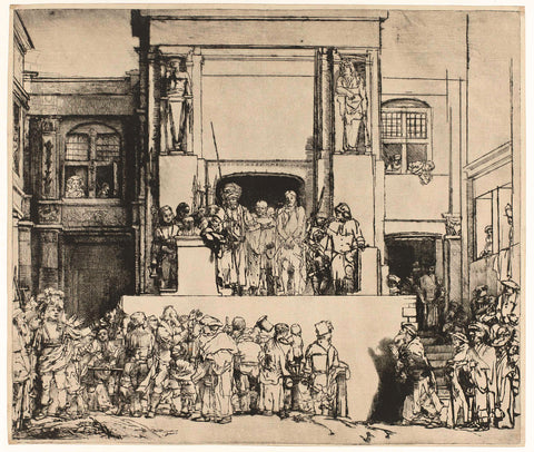 Christ Presented to the People (Ecce Homo), Rembrandt van Rijn, 1655 Canvas Print