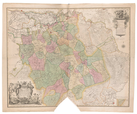 Map of Brabant, Cornelis van Baarsel, 1794 Canvas Print