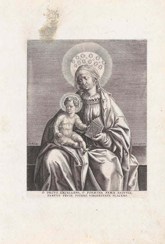 Maria met Christuskind, Antonie Wierix (II), 1565 - before 1586 Canvas Print