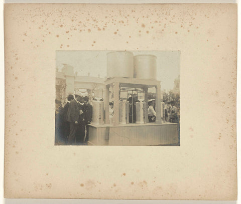 Jan C. Schüller at a water machine at the World's Fair in St. Louis (Louisiana Purchase Exposition), 1904, unknown, 1904 Canvas Print