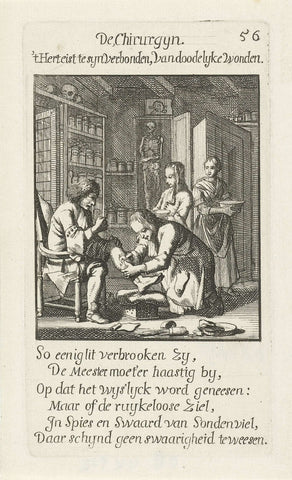 Surgeon, Caspar Luyken, 1694 Canvas Print