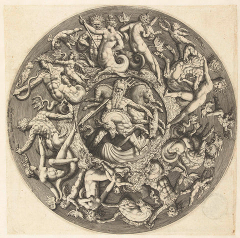 The Kingdom of Neptune, Jacob de Gheyn (II), 1587 Canvas Print