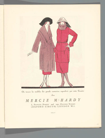 Gazette du Bon Ton, 1920 - No. 8, p. LXIII: ad Mercie Mc. Hardy, Lucien Vogel, 1920 Canvas Print