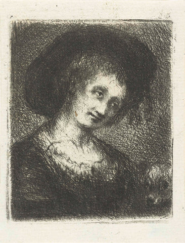 Woman with dog, Jan Chalon, 1748 - 1795 Canvas Print