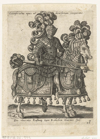 Tournament Knight, Abraham de Bruyn (attributed to), 1577 Canvas Print