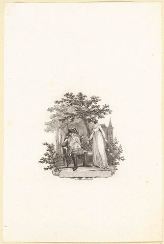 Title page for: W. Kist 'Het Leven, Gevoelens en Zonderlinge Reize van den Land-Jonker Govert Hendrik Godefroi van Blankenheim tot den Stronk', 1800, Reinier Vinkeles (I), 1800 Canvas Print