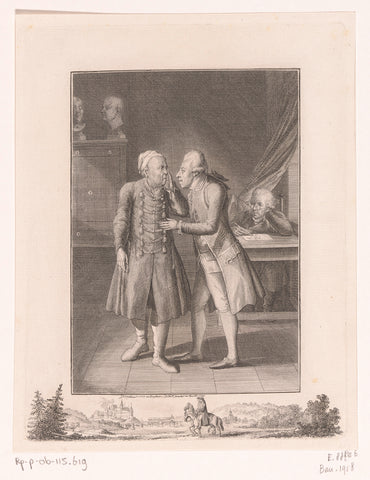 Chodowiecki schetst Lippert en Zingg, Daniel Nikolaus Chodowiecki, 1798 Canvas Print