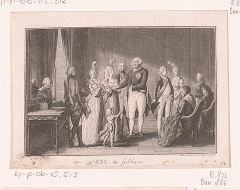 Koninklijke Pruisische familie, Daniel Nikolaus Chodowiecki, 1796 Canvas Print