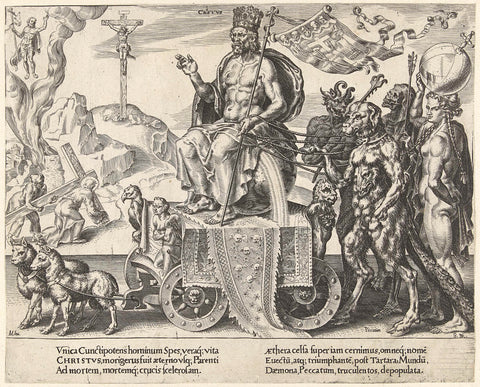 Triumph of Christ, Dirck Volckertsz. Coornhert, 1559 Canvas Print