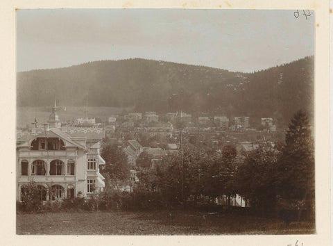 View of a town in the Harz against the background of a mountain landscape, Geldolph Adriaan Kessler, c. 1903 Canvas Print