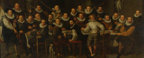 The Company of Captain Gillis Jansz Valckenier and Lieutenant Pieter Jacobsz Bas, Amsterdam, 1599, Pieter Isaacsz., 1599 Canvas Print