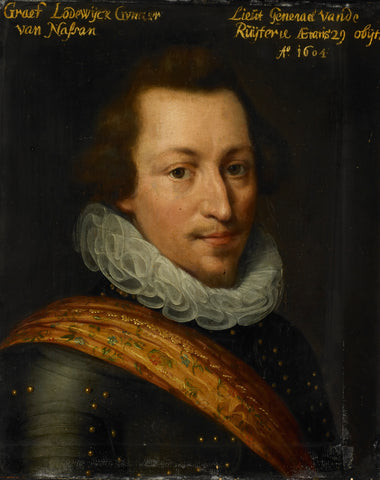 Portrait of Count Louis-Gunther of Nassau, Jan Antonisz van Ravesteyn (workshop of), c. 1609 - c. 1633 Canvas Print