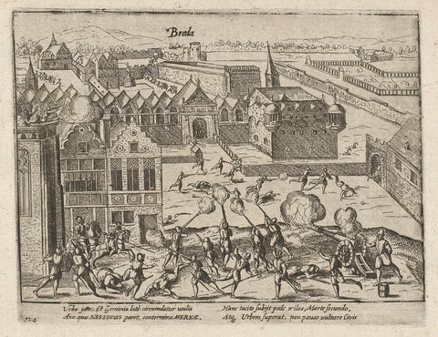 Conquest of Breda by the Malcontents, 1581, anonymous, 1613 - 1615 Canvas Print