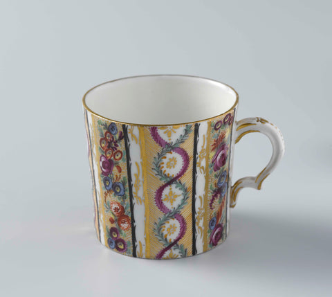 Cup with vertical borders, Höchst, 1773 Canvas Print