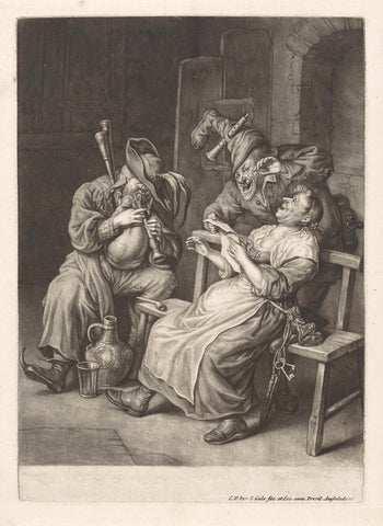 The Hearing, Jacob Gole, 1670 - 1724 Canvas Print