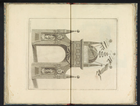 Triumphal Gate on the Veemarkt at the Entry of William IV in Breda, 1737, Iven Besoet, 1737 Canvas Print