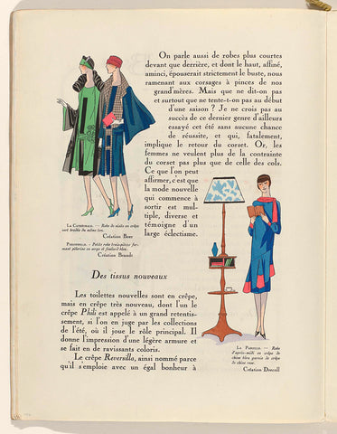 Art - Goût - Beauté, Feuillets de l' élégance féminine, February 1926, No. 66, 6th Year, p. 10, Charles Goy, 1926 Canvas Print