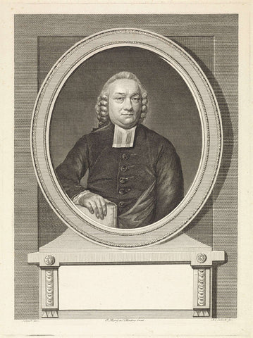 Portret van de predikant Benjamin Frieswijk, Mathias de Sallieth, 1788 Canvas Print