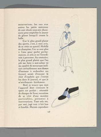 Gazette du Bon Ton, 1924 - No. 6 : p. 243: Chaussez-vous pour les Sports, anonymous, 1924 Canvas Print