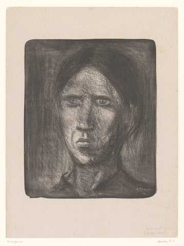 Portrait of a Woman, Théophile Alexandre Steinlen, 1896 Canvas Print