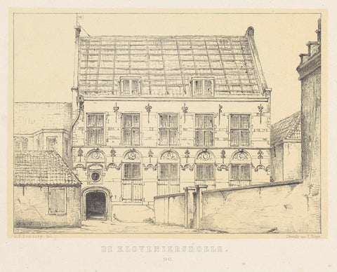 Kloveniersdoelen in Dordrecht, Carel Frederik Bendorp (II), 1872 Canvas Print