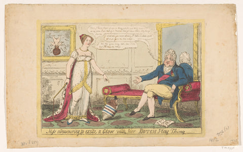 Princess Charlotte played with her Dutch toll, 1814, George Cruikshank, 1814 Canvas Print