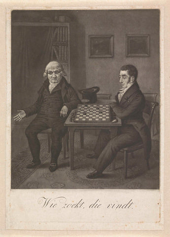 Draughts players in coffeehouse 'de Paradijsvogel' in Amsterdam, ca. 1800, anonymous, 1800 - 1810 Canvas Print