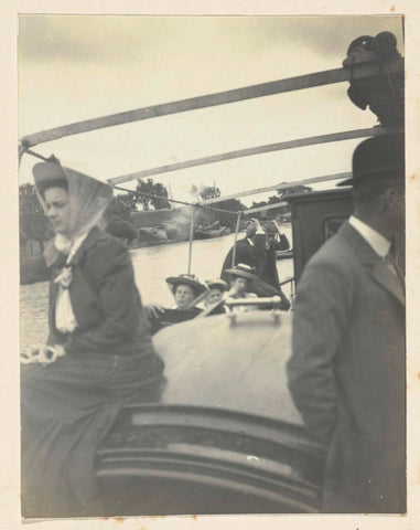 On board a boat during a wedding or party, Geldolph Adriaan Kessler, c. 1903 - c. 1908 Canvas Print