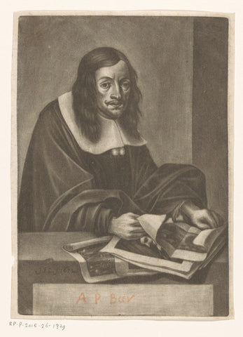 Portret van Andreas Paul Beer, boekhandelaar te Neurenberg, Johann Friedrich Leonard, 1672 Canvas Print