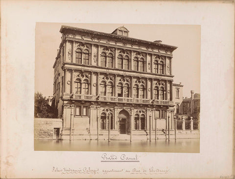 Palazzo Vendramin-Calergi on the Grand Canal in Venice, Carlo Ponti, 1860 - 1881 Canvas Print