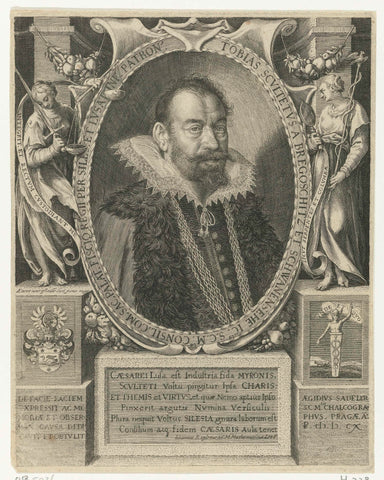 Portrait of Tobias Scultetus, Aegidius Sadeler, 1610 Canvas Print