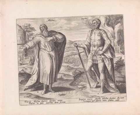 Ibsan en Jefta, Hans Collaert (I) (attributed to), 1585 Canvas Print