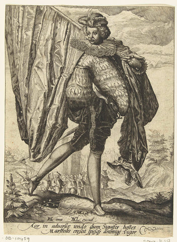 Ensign, anonymous, 1587 - 1595 Canvas Print