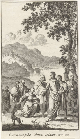 Christ and the Canaanite Woman, Jan Luyken, 1681 Canvas Print