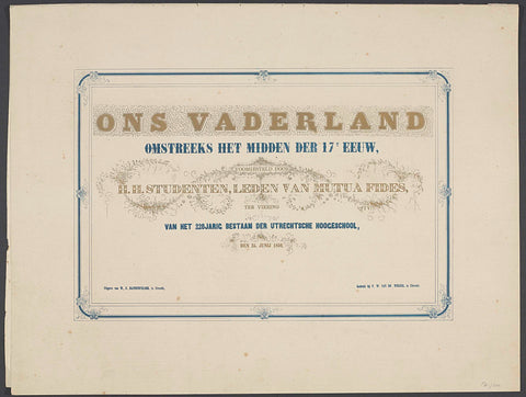 Cover for series of prints of the Utrecht masquerade, 1856, Pieter Wilhelmus van de Weijer, 1856 Canvas Print