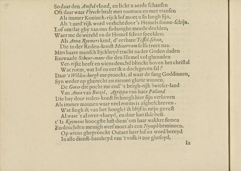 Dutch poem on the Nymphs of the Amstel, page 7, Crispijn van de Passe (II), 1640 Canvas Print