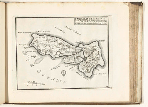 Map of the Ile de Ré, 1726, anonymous, 1726 Canvas Print