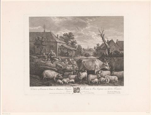 Veemarkt, Jacques-Philippe Le Bas, 1774 Canvas Print