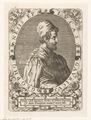 Portret van Luca Gaurico, Theodor de Bry, 1669 Canvas Print