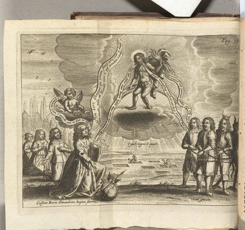 Cartoon on Cromwell and Mazarin, 1656, anonymous, 1656 Canvas Print