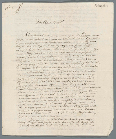 Letter of Petrus Loosjes, Haarlem 17 December 1811, Petrus Loosjes, 1811 Canvas Print