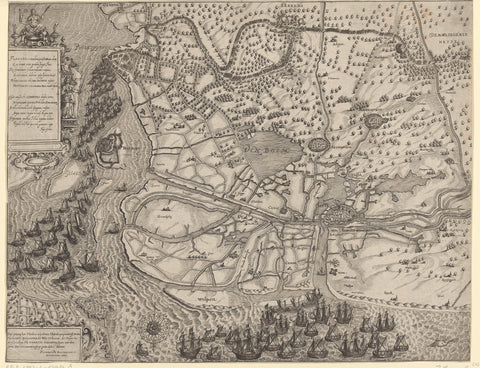 Tour of the army from Maurits to Ostend (left sheet), 1600, Floris Balthasarsz. van Berckenrode, 1600 - 1601 Canvas Print