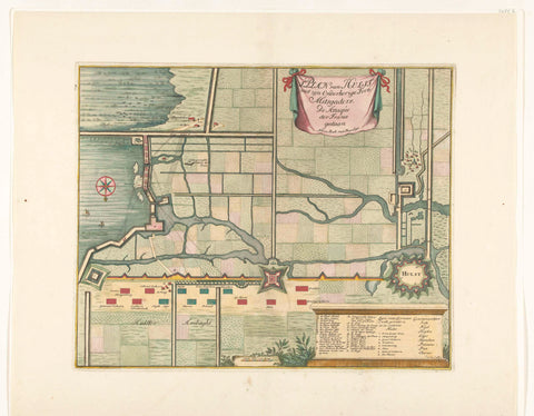 Map of the attack of the French on Hulst, 1702, Jan van Call (II), 1702 - 1717 Canvas Print