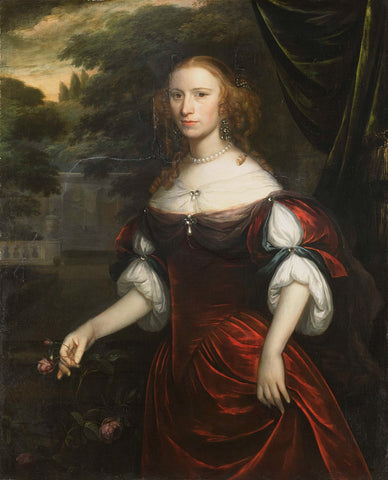 Portrait of a Woman, Herman Verelst, 1667 Canvas Print