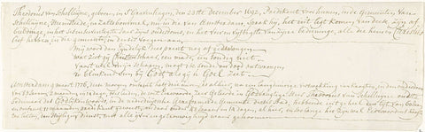 Manuscript on Theodorus van Schelluynen, 1776, anonymous, 1776 Canvas Print