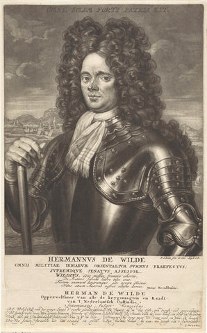 Portrait of Herman de Wilde, Pieter Schenk (I), 1670- 1713 Canvas Print