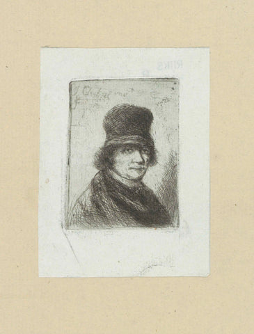 Man in top hat, Jan Chalon, 1802 Canvas Print