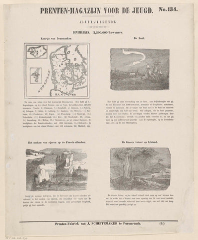 Denemarken. 2,200,000 inwoners, Jan Schuitemaker, 1850 Canvas Print